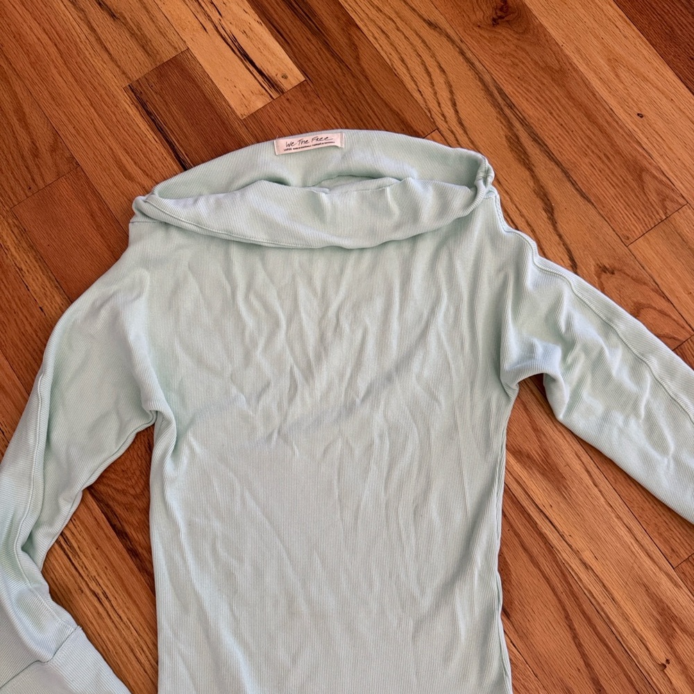 We The Free Light Blue Long Sleeve Top